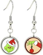 🎄 classic christmas dr. seuss grinch stole nightmare before christmas earrings studs - cartoon ear studs gift for women and girls logo