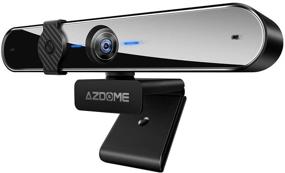 img 4 attached to AZDOME 1080P Webcam with Privacy Button/Cover, Stereo Microphone, Auto Light 📷 Correction - Streaming Webcam for Zoom, Skype, Teams, Conferencing and Video Calling