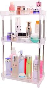 img 4 attached to 🛁 Bathroom Vanity Counter Organizer: 3-Tier Skincare Tray Shelf for Makeup, Perfume & More - Multi-Functional Acrylic Organizer for Bathroom, Kitchen, Living Room, and Dresser