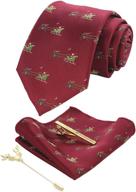 🎄 festive snowflake christmas necktie: jemygins men's accessories for the holiday season logo