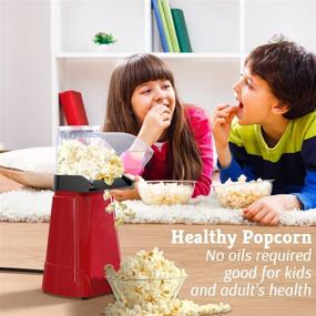 img 3 attached to 🍿 SLENPET 1200W Hot Air Popcorn Poppers Machine, ETL Certified, Home Electric Popcorn Maker with Measuring Cup, 3 Minute Fast Popping, Oil-Free, 98% Poping Rate, Ideal for Home Movie TV Party (Red)