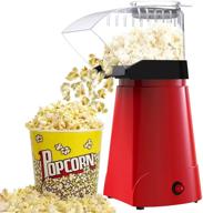 🍿 slenpet 1200w hot air popcorn poppers machine, etl certified, home electric popcorn maker with measuring cup, 3 minute fast popping, oil-free, 98% poping rate, ideal for home movie tv party (red) логотип