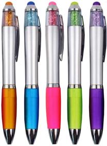 img 4 attached to 🖊️ MiSiBao Stylus Pens: Medium Point Stylus Ballpoint Pens with Crystals - 5-Pack