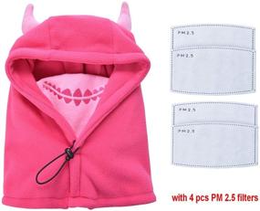 img 1 attached to Winter Balaclavas Riding Fleece Warmer Boys' Accessories for Cold Weather