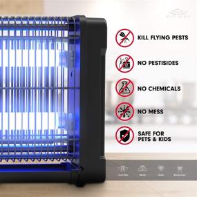 img 3 attached to 🪰 Мощный внутренний капкан для насекомых - Белый Кайман: 4000В и 16 Вт ультрафиолетовая лампа электрический убийца комаров и насекомых - Стильный дизайн
