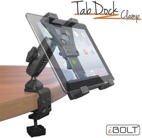 img 3 attached to 📱 iBOLT TabDock Bizmount Clamp- Heavy Duty Dual-Ball C-Clamp Mount for 7-10 inch Tablets (iPad, Samsung Galaxy Tab, etc.) Suitable for Desks, Tables, Wheelchairs, Homes, Schools, Offices, Hospitals