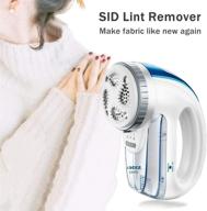 🧼 sid sweater shaver: usb rechargeable fabric fuzz remover with blue and white porcelain design logo