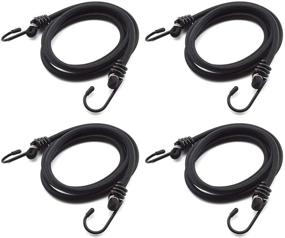 img 4 attached to SDTC Tech 36-дюймовый комплект резиновых веревок (4 штуки): превосходный латексный эластичный ремешок с крючками - надежное крепление для багажника, кемпинга, накрывал, ручных тележек и многого другого.