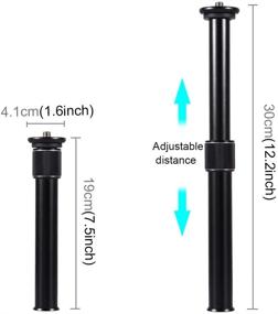 img 1 attached to 📸 PULUZ Metal Handheld Adjustable 3/8" Size Tripod Mount Monopod Extension Rod for DSLR & SLR Cameras: Enhanced Stability and Versatile Photography