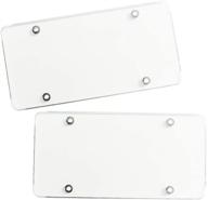 🛡️ zone tech clear unbreakable license plate shields - 2-pack for durable and clear protection logo
