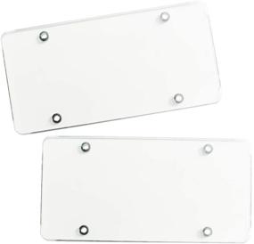 img 4 attached to 🛡️ Zone Tech Clear Unbreakable License Plate Shields - 2-Pack for Durable and Clear Protection