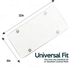 img 1 attached to 🛡️ Zone Tech Clear Unbreakable License Plate Shields - 2-Pack for Durable and Clear Protection