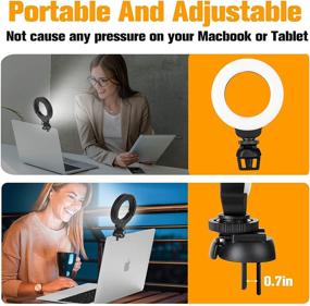 img 1 attached to 📸 FDKOBE Webcam Lighting: Enhancing Zoom Calls & Video Conferences with Ring Light for Laptop/Computer – 3 Modes, 10 Brightness Levels, Clip and Tripod Included – Perfect for Selfies and Makeup