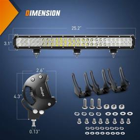 img 3 attached to 25-дюймовая светодиодная панель Nilight, 162 Вт, комбинированный световой пучок для экстремального катания, комплект дополнительного освещения 12V с выключателем-рокером на 5 контактов, проводной комплект для светодиодной панели, гарантия на 2 года (Модель: ZH081)