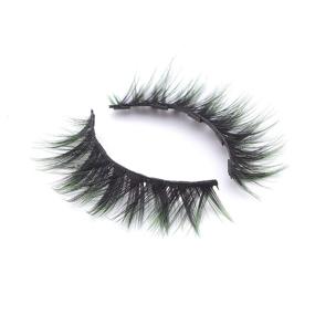 img 3 attached to 💚 VSTYIOD Colored Lashes Magnetic Eyelashes with Eyeliner & Tweezers & Flowing Star Box, Reusable Gradient Color False Eyelash (Green)