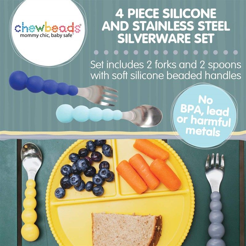 chewbeads eat flatware stainless silverware 로고