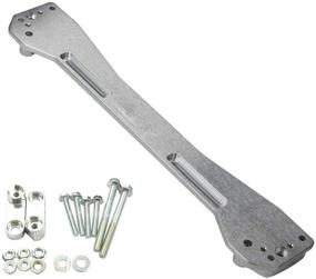 img 2 attached to 🏎️ WTKSOY 1pc Silver Aluminum Rear Lower Subframe Brace Upgrade Performance Racing Kit for 1996-2000 Honda Civic 1.6L EK