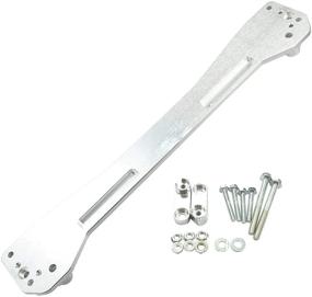 img 4 attached to 🏎️ WTKSOY 1pc Silver Aluminum Rear Lower Subframe Brace Upgrade Performance Racing Kit for 1996-2000 Honda Civic 1.6L EK