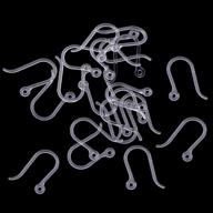 💍 akoak 50pc 0.65mm transparent plastic ear wire hooks - non-allergenic findings for diy jewelry logo