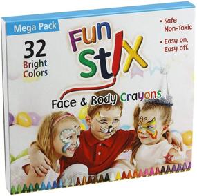 img 3 attached to 🎨 32 Color Safe and Non-Toxic Face and Body Paint Cray by Dress Up America 945 Fun Stix: A Fun and Safe Way to Express Your Creativity!