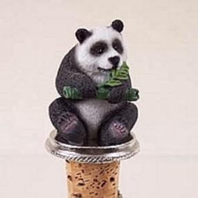 img 3 attached to Adorable Hand Painted Panda Wine Bottle Stopper - ATB04: Perfect for wine enthusiasts and panda lovers alike