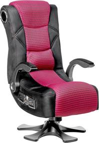 img 4 attached to Enhance Your Gaming Experience with X Rocker 5129101 2.1 Sound Wireless Bluetooth Gaming Chair - Black/Red