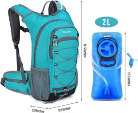 img 2 attached to WILDMAX 2L Hydration Backpack with BPA-free Bladder, Water Rucksack for Men and Women - Ideal for Cycling, Hiking, Running, Climbing, Biking, Camping, and Long Day Commuting