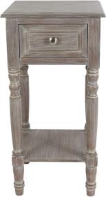 img 4 attached to 🪑 Simplify One-Drawer Accent Table by Decor Therapy - Natural Wood Finish