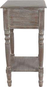 img 1 attached to 🪑 Simplify One-Drawer Accent Table by Decor Therapy - Natural Wood Finish