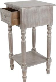 img 3 attached to 🪑 Simplify One-Drawer Accent Table by Decor Therapy - Natural Wood Finish