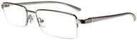 👓 unisex retro reading glasses, superior clarity and comfort fit, contemporary silver design logo