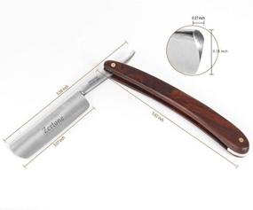img 1 attached to 🪒 Straight Razor Kit with Strop - Natural Wood Scale Straight Edge Razor – Precisely Sharpened, High Carbon Steel Cutthroat Blade, Vintage Wood Handle, Barber Razor