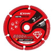 ezarc diamond cutting wheel 3 x 3/8 inch - long-lasting metal cut off wheel for rebar, steel, iron, and inox with 5000+ cuts logo