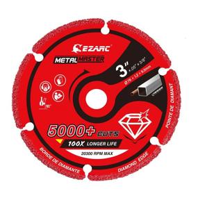 img 4 attached to EZARC Diamond Cutting Wheel 3 x 3/8 Inch - Long-lasting Metal Cut Off Wheel for Rebar, Steel, Iron, and INOX with 5000+ Cuts