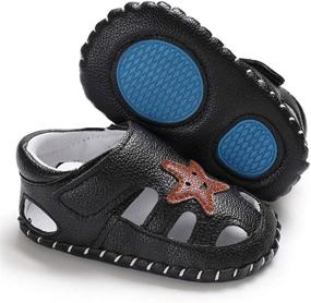 img 4 attached to Tcesud Newborn Sandals Breathable Closed Toe Boys' Shoes in Sandals