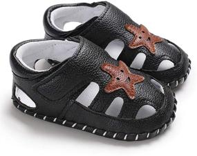 img 3 attached to Tcesud Newborn Sandals Breathable Closed Toe Boys' Shoes in Sandals