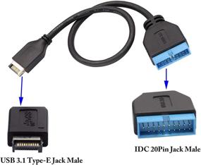 img 1 attached to 🔌 Улучшите свою материнскую плату ASUS: zdyCGTime USB 3.1 Панель фронтальных разъемов на USB 3.0 Кабель-удлинитель (черный 20 см)