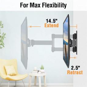 img 3 attached to 📺 ELIVED Full Motion TV Wall Mount Bracket with Swivel Articulating Arm for 14-32 inch LED/LCD Flat Screen TVs, Tilts, Extension, Rotation, Max VESA 100x100mm, 33 lbs.