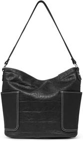 img 2 attached to 👜 Черные плетеные сумки Трикси Bucket и кошельки для женщин от Koltov