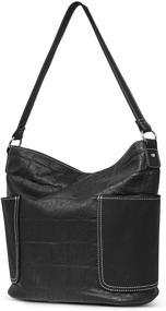 img 1 attached to 👜 Черные плетеные сумки Трикси Bucket и кошельки для женщин от Koltov