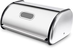 img 4 attached to Anlisnut Stainless Steel Bread Box, Large Roll Up Style Bread Storage Container - Extra Thick & Sturdy - Kitchen Countertop Keeper (Silver)