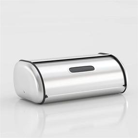 img 3 attached to Anlisnut Stainless Steel Bread Box, Large Roll Up Style Bread Storage Container - Extra Thick & Sturdy - Kitchen Countertop Keeper (Silver)