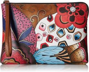 img 4 attached to 👜 Anna Anuschka Genuine Wristlet: Stylish Women's Handbags & Wallets with Authentic Charm