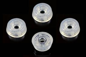 img 4 attached to 🔩 Pack of 20 Small Clear Round Rubber Feet - .250 Height x .671 Diameter - 100% Made in USA - Food-Safe for Cutting Boards, Electronics, and Crafts