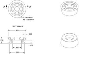 img 2 attached to 🔩 Pack of 20 Small Clear Round Rubber Feet - .250 Height x .671 Diameter - 100% Made in USA - Food-Safe for Cutting Boards, Electronics, and Crafts