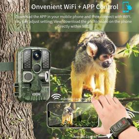 img 3 attached to 📸 WiFi Trail Camera - EZETAI 24MP Game Cameras, 1296P Hunting Motion Cameras with Night Vision, Outdoor Wildlife Monitoring, Deer Camera with Cell Phone Picture Sending, Password Lock & WiFi Hotspot