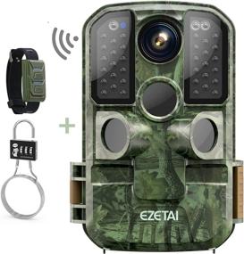 img 4 attached to 📸 WiFi Trail Camera - EZETAI 24MP Game Cameras, 1296P Hunting Motion Cameras with Night Vision, Outdoor Wildlife Monitoring, Deer Camera with Cell Phone Picture Sending, Password Lock & WiFi Hotspot