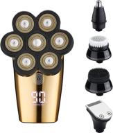 🧔 ultimate 5-in-1 grooming kit for bald men: upgraded head shavers with 7 floating head, inductive touch switch, waterproof & cordless razor - rechargeable and effective! logo