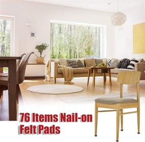 img 1 attached to 🪑 Nail-on Felt Pads- 76 Pieces Chair Glides Yellowon Felt Furniture Pads – Felt Chair Pads for Hardwood Floors - Floor Protectors for Furniture Legs - Furniture Sliders for Hardwood Floors (20mm)