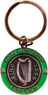 🍀 lucky irish penny spinner keychain: a perfect charismatic accessory logo